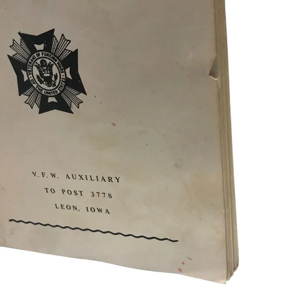 Vintage Veterans cookbook‎ From our Kitchen to yours Leon Iowa V.F.W. Auxiliary